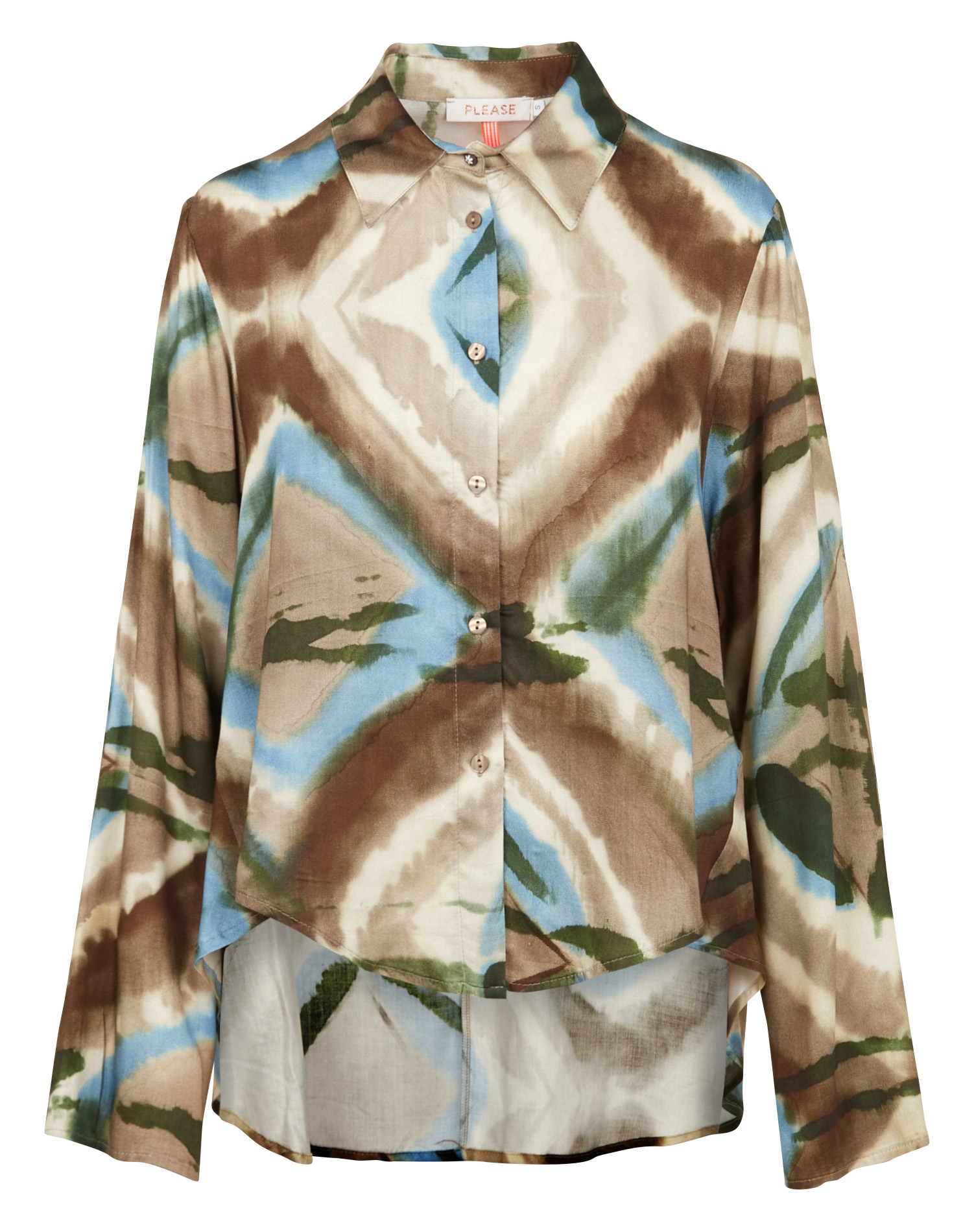 Chemise col classique imprimée| Marron