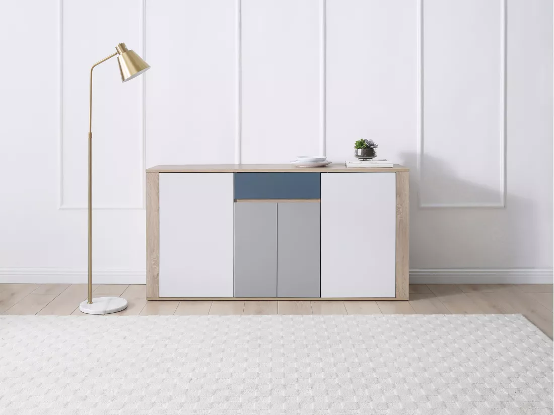 Buffet avec 4 portes et 1 tiroir - Multicolore - FILUTIA
