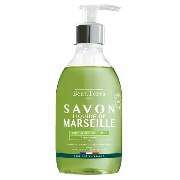 Sabonete Líquido de Marselha Beauterra Menta e Limão 300ml