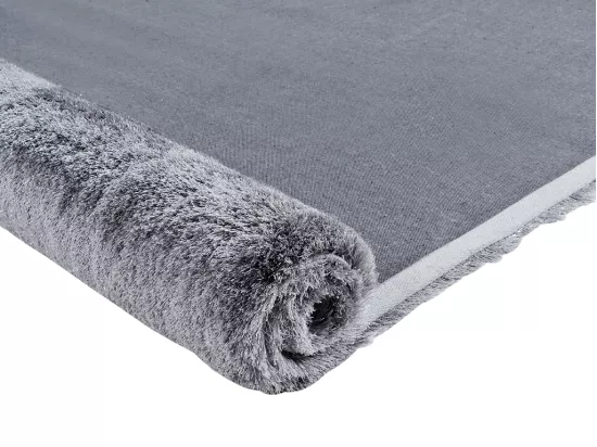 Tapis shaggy à poils longs - 160 x 230 cm - Argenté - GLITTER