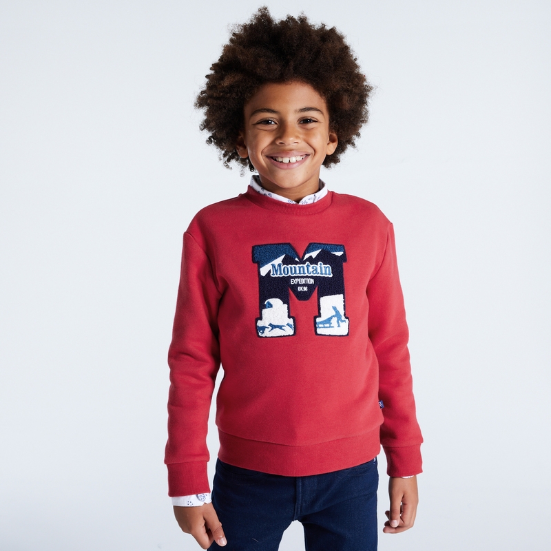 Sweat-shirt Mountain Expedition rouge garçon