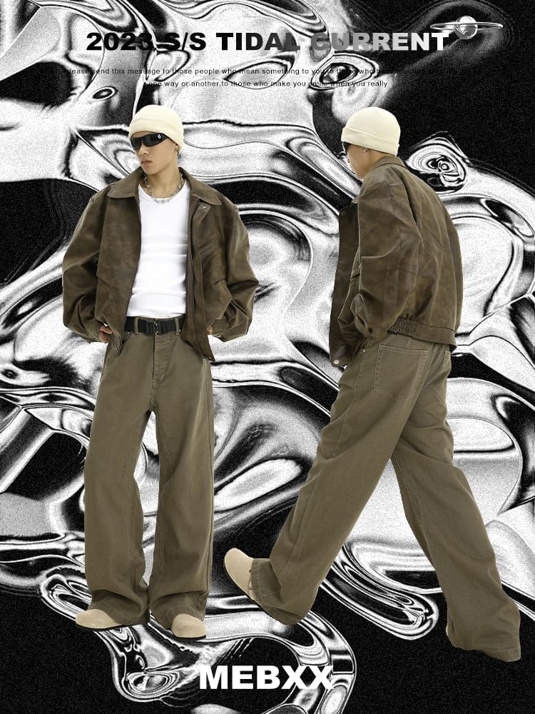 Meiksip - Hoge taille rechte broek