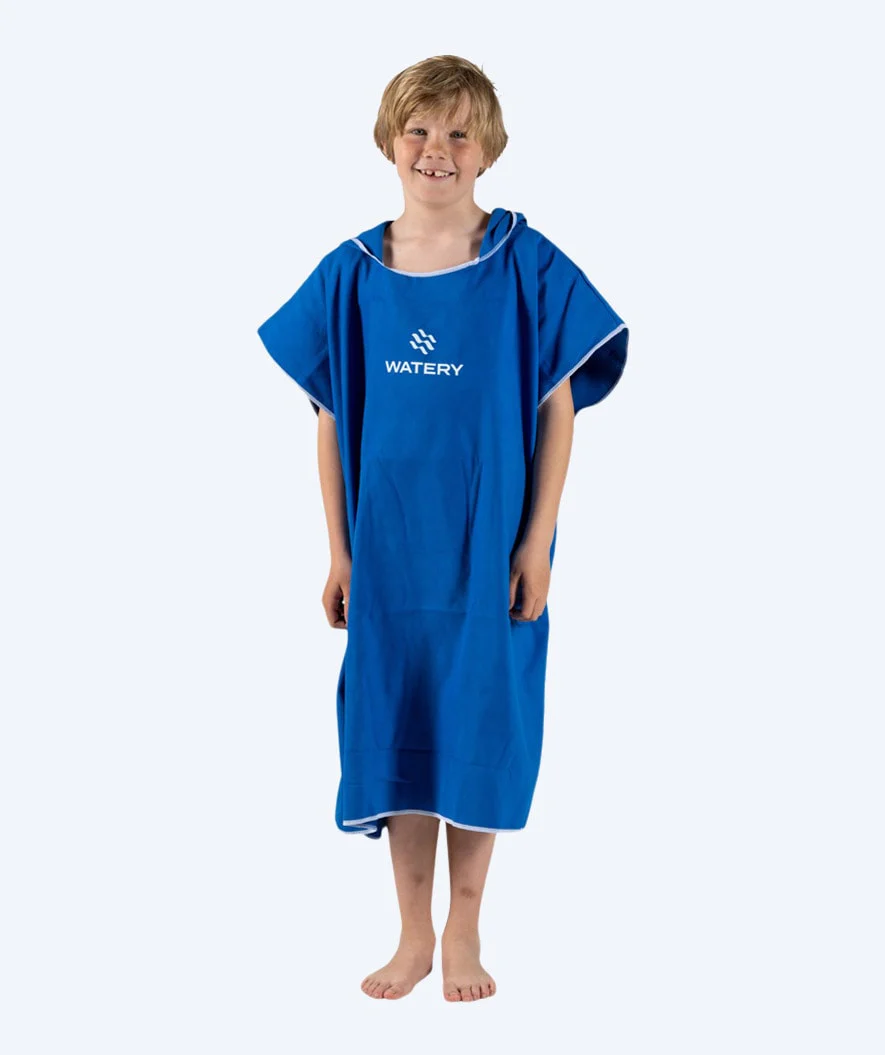 Watery badeponcho til junior - Microfiber - Royal Blue