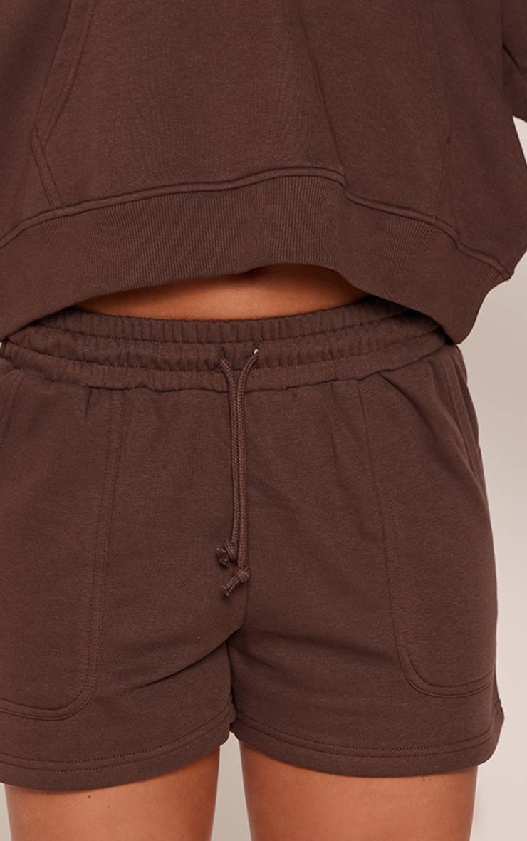 Chocolat Short Léger En Molleton Bouclette