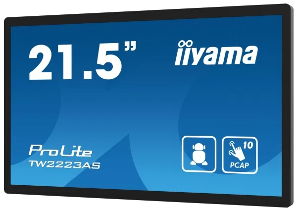 iiyama ProLite TW2223AS-B2 - Android PC - berøringspanel PC 1 RK3399 - RAM 4 GB - SSD - eMMC 32 GB - Cortex-A72   A53 - Bluetooth 5.2, Gigabit Ethernet - Android 12 - skærm: LED 21.5