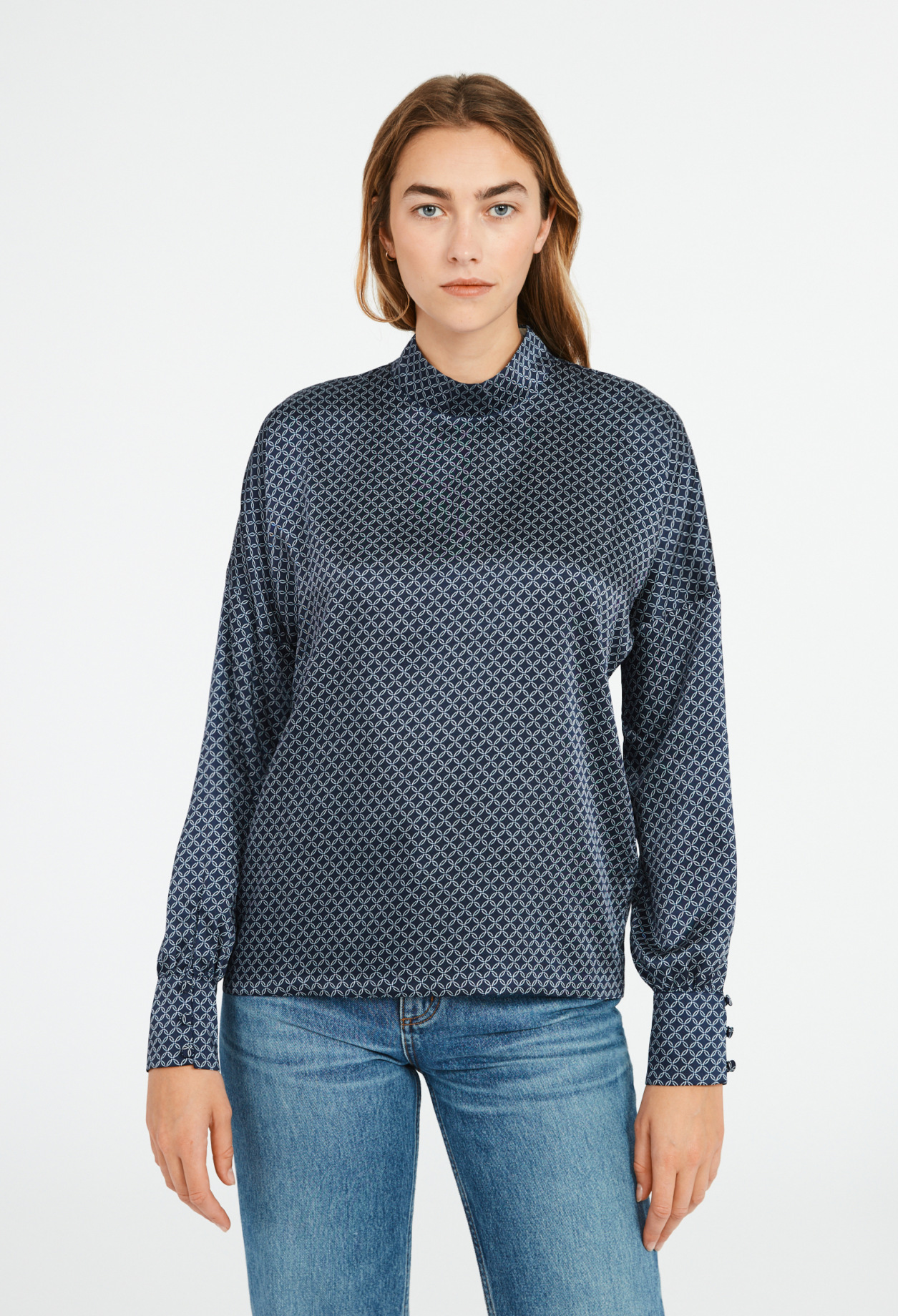 Blouse imprime geometrique