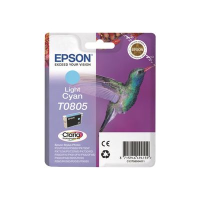 Epson T0805 Colibri - cyan clair - cartouche d'encre originale