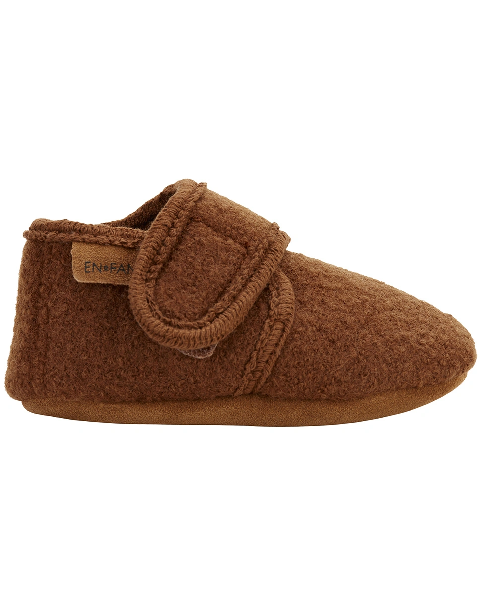 Klett-Krabbelschuhe MOBIL aus Wolle in emperador