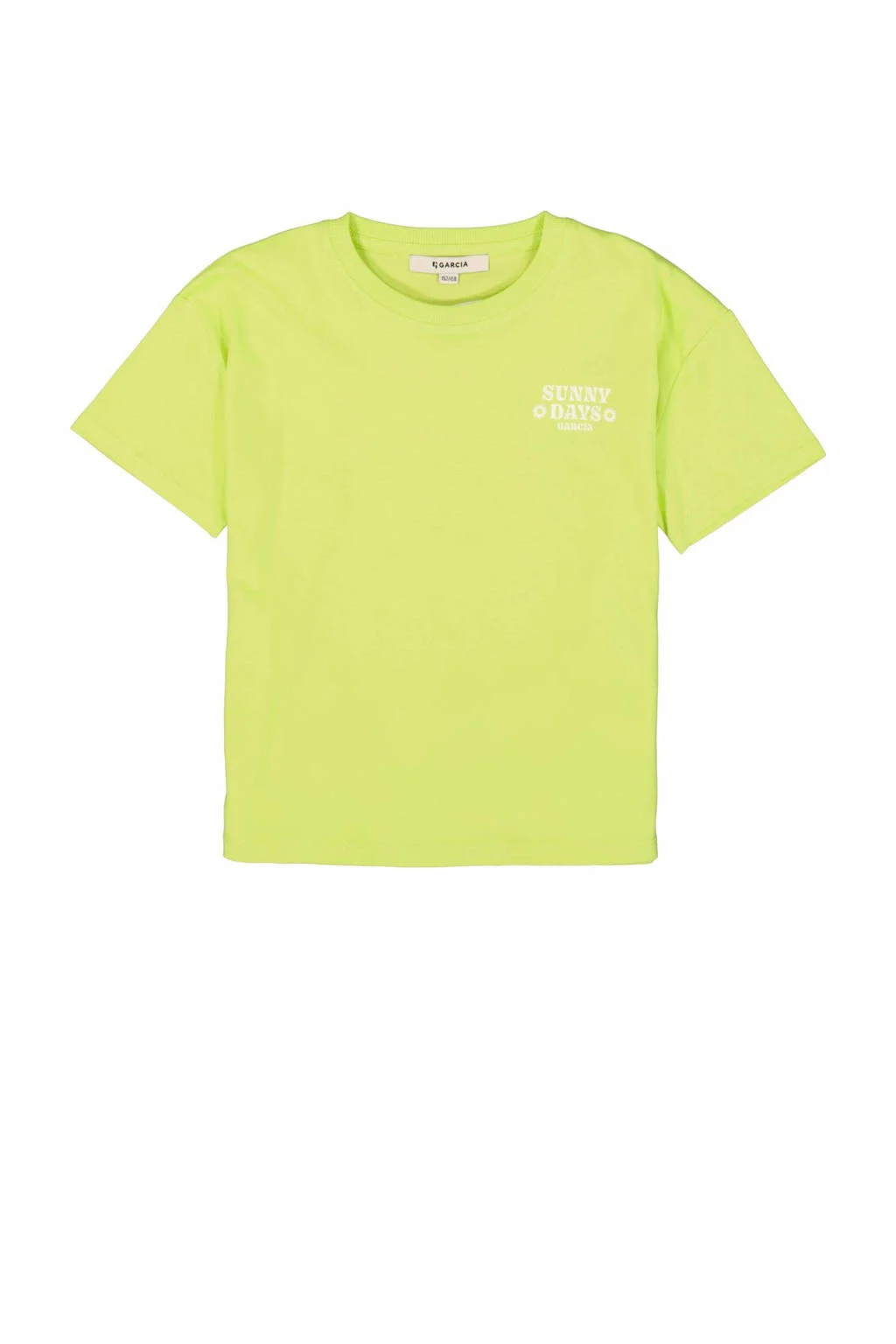 Garcia T-shirt met tekst lime