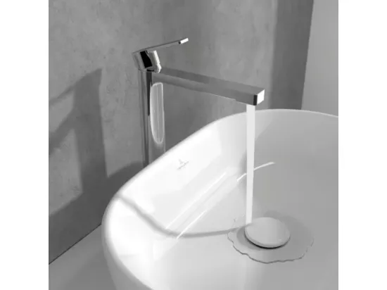 Mitigeur lavabo surélevé VILLEROY ET BOCH Architectura avec vidage Push Open chrome