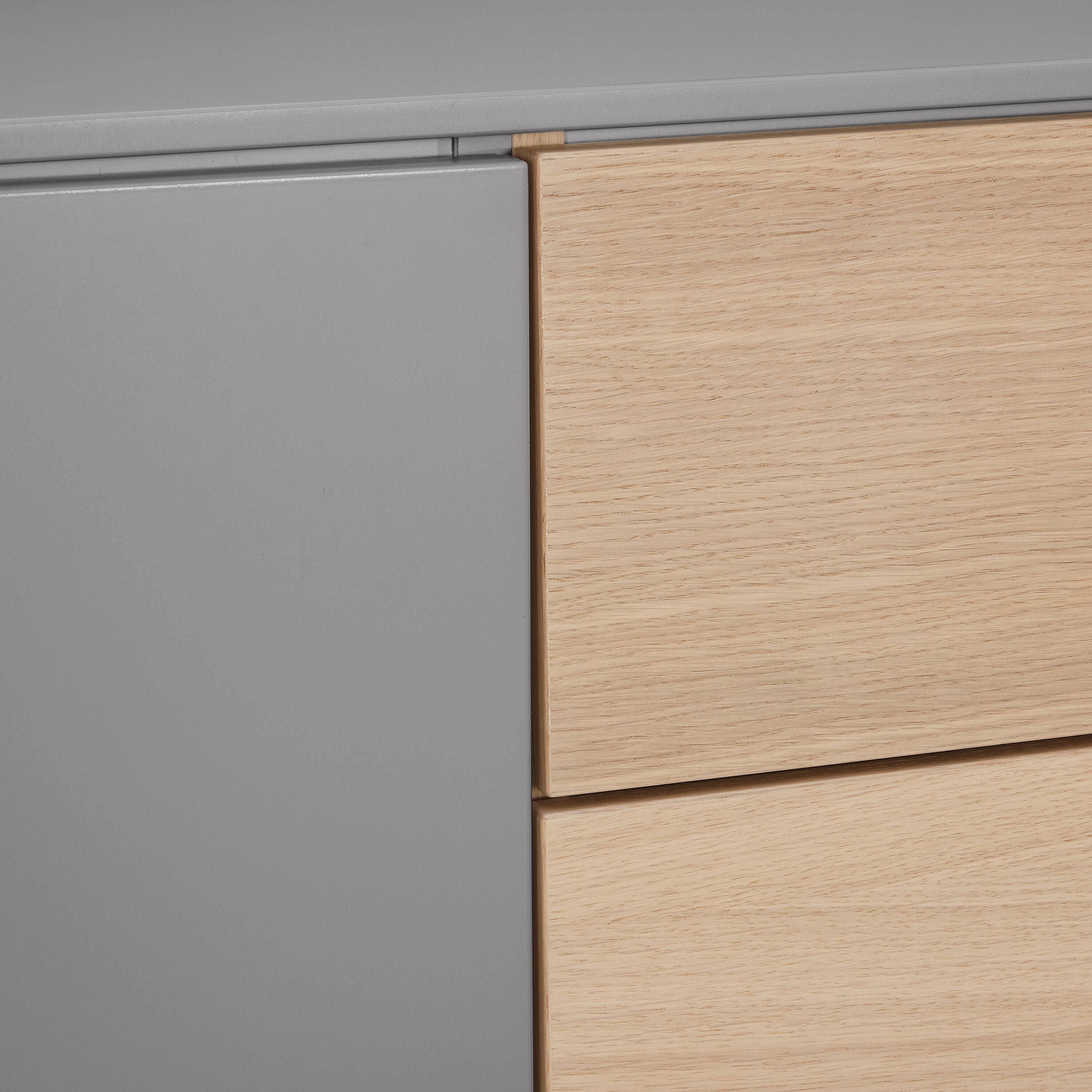 TILL Sideboard - Mittelgrau / B: 168.0 cm x T: 41.0 cm x H: 77.0 cm