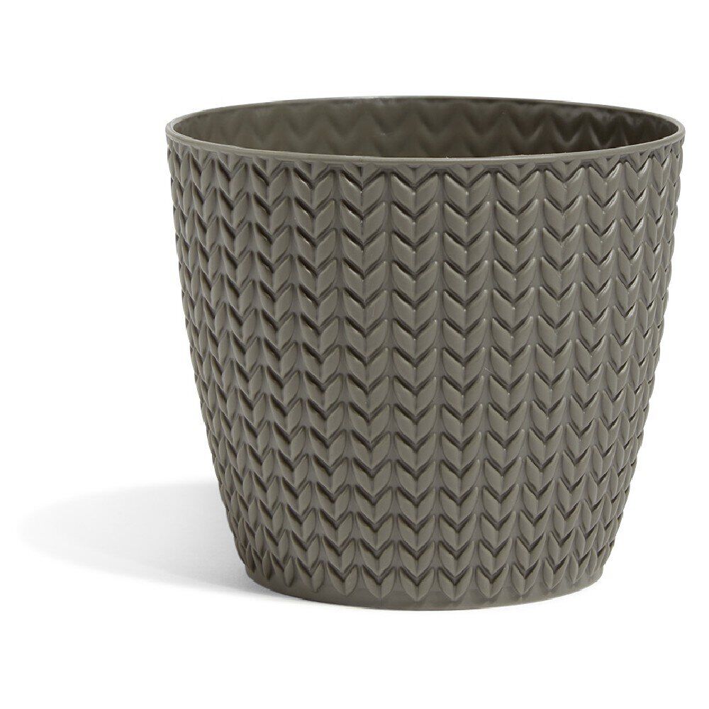 Cache pot chevron en plastique  ø 13cm