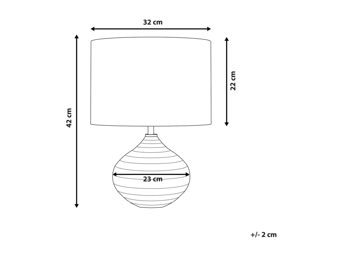 Lampe à poser KUBAN Céramique Doré