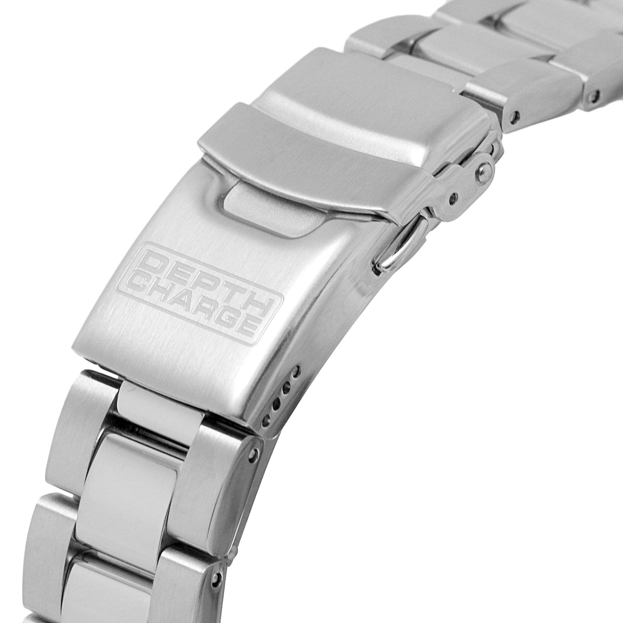 Depth Charge Stainless Steel Silvr Dial Dive Watch