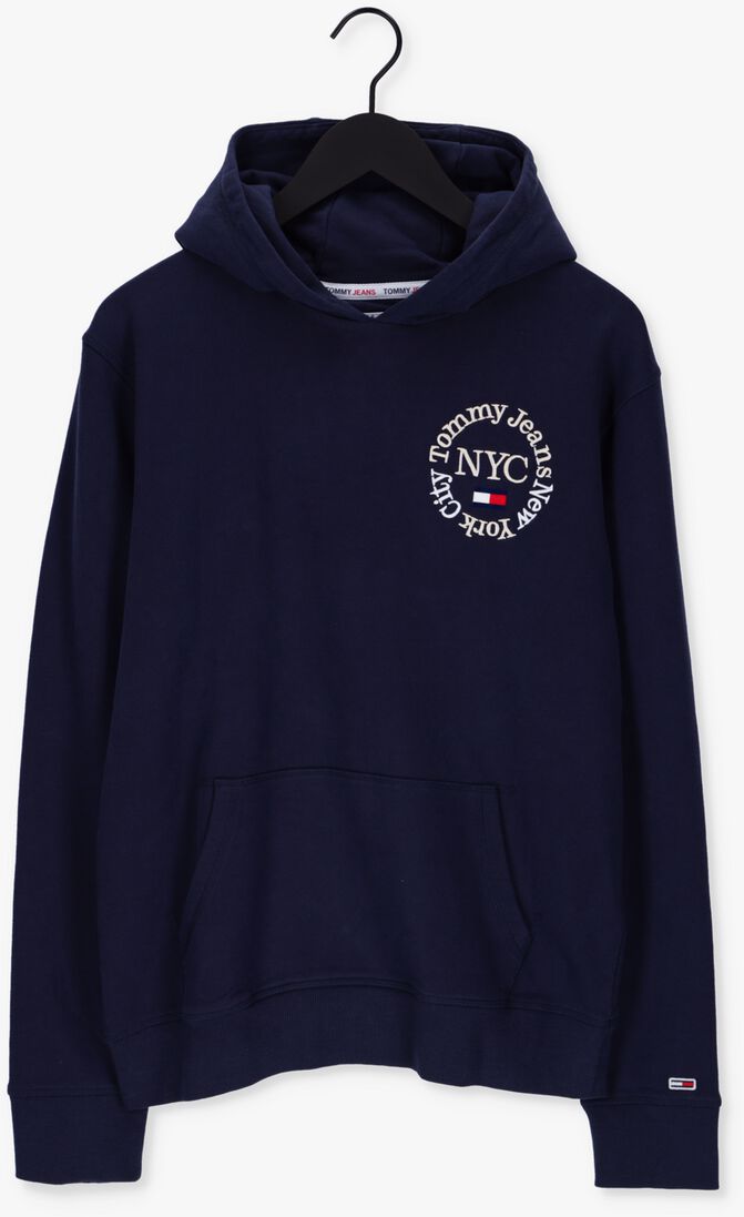 TOMMY JEANS donkerblauwe tommy jeans sweater tjm timeless circle hoodie