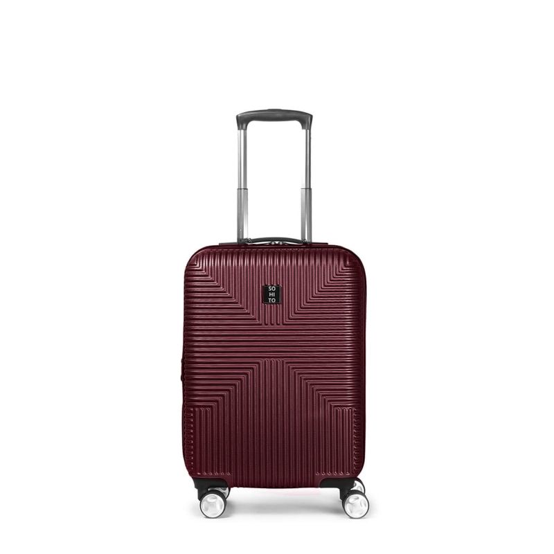 Lot de 3 valises rigides Takai Extensibles 55, 67 et 77 cm Burgundy