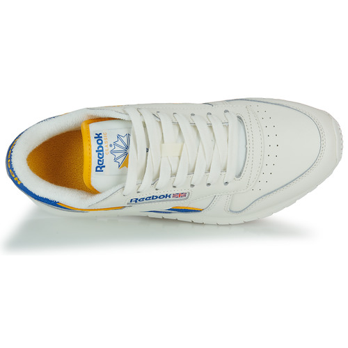 Reebok Classic - CLASSIC LEATHER - Blanc / Bleu / Jaune