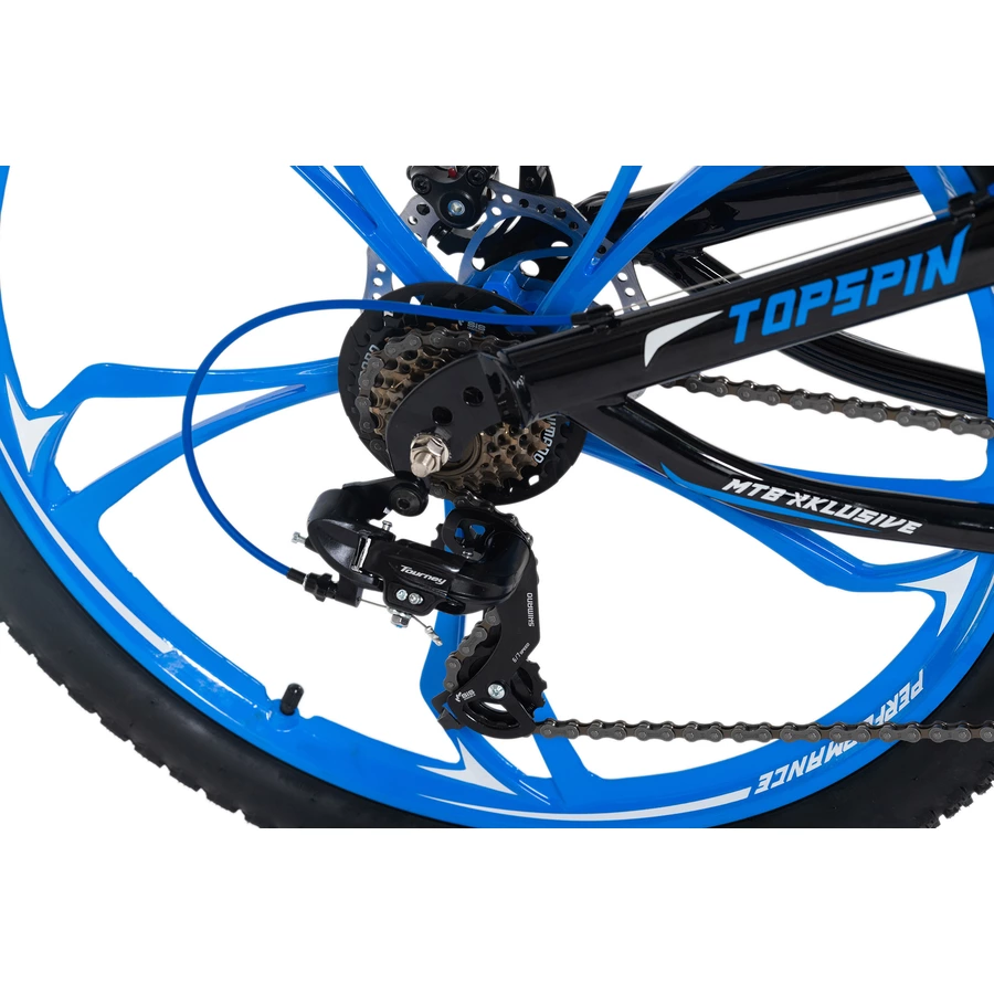 KS Cycling Mountainbike Fully 26 Zoll Topspin schwarz-blau