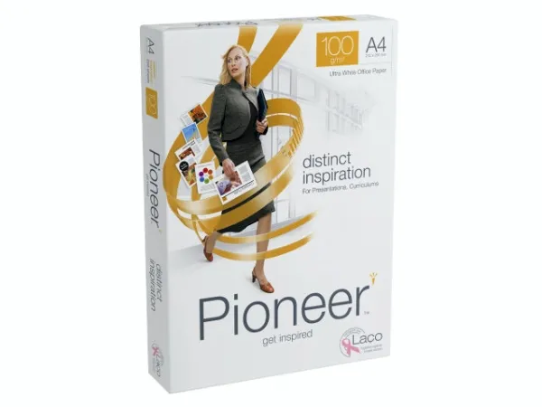 Kopipapir Pioneer A4 hvid 100g - (250 ark)