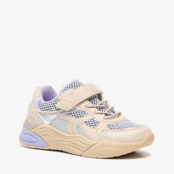 Blue Box meisjes dad sneakers beige/paars