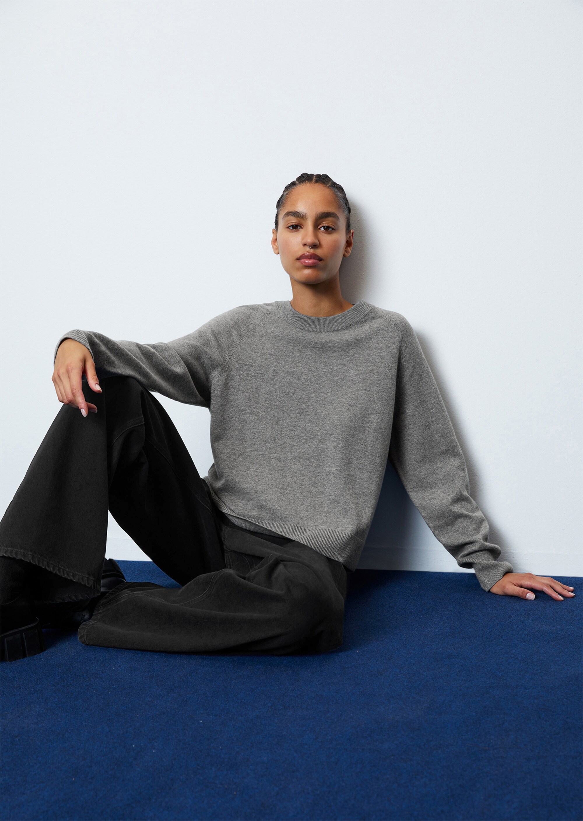 Basic Pullover regular aus Soft-Cotton-Stretch