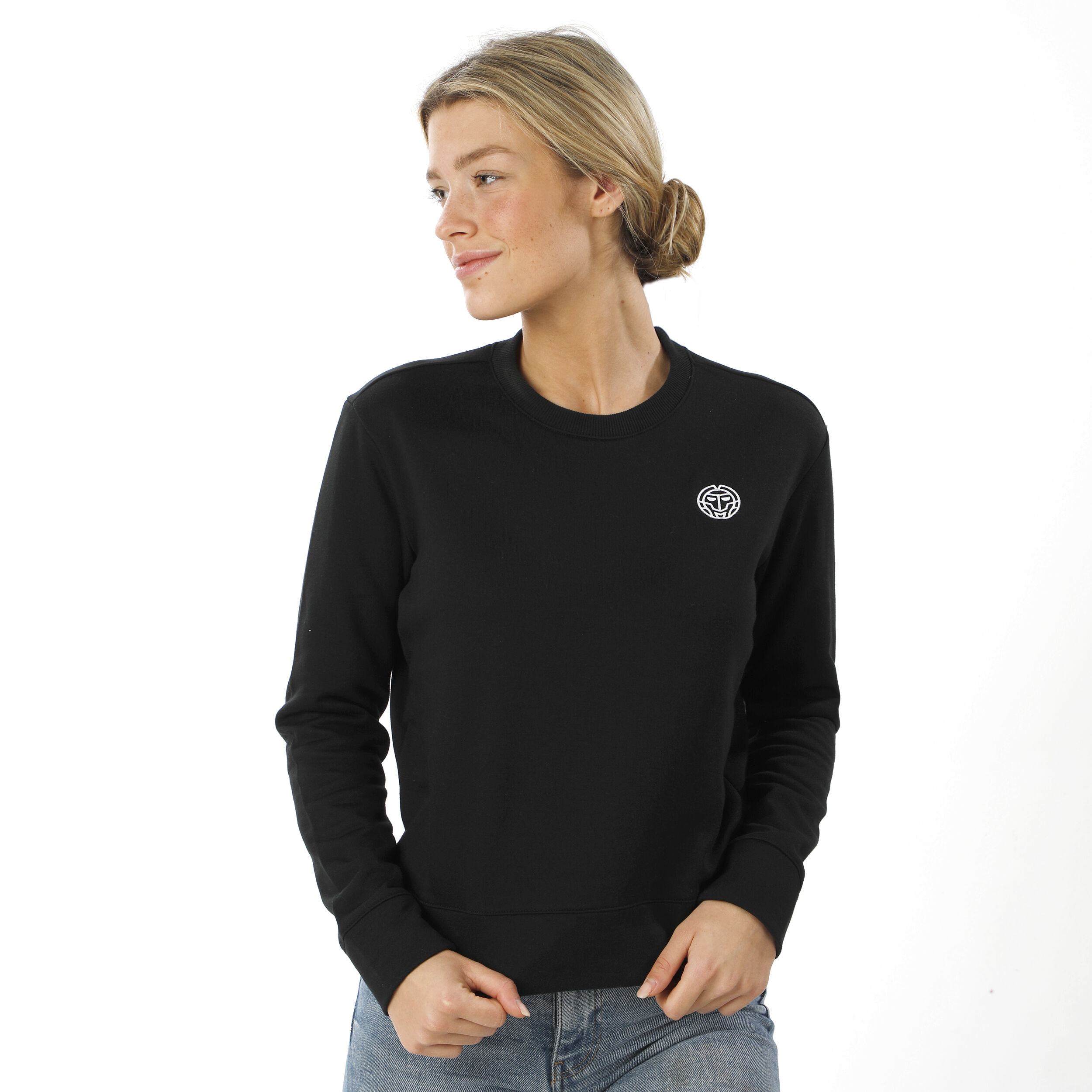 BIDI BADU Mirella Basic Crew Sweat-shirt Femmes - Noir , Blanc