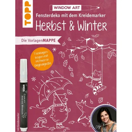 Topp Herbst & Winter - Vorlagenmappe Fensterdeko mit dem Kreidemarker