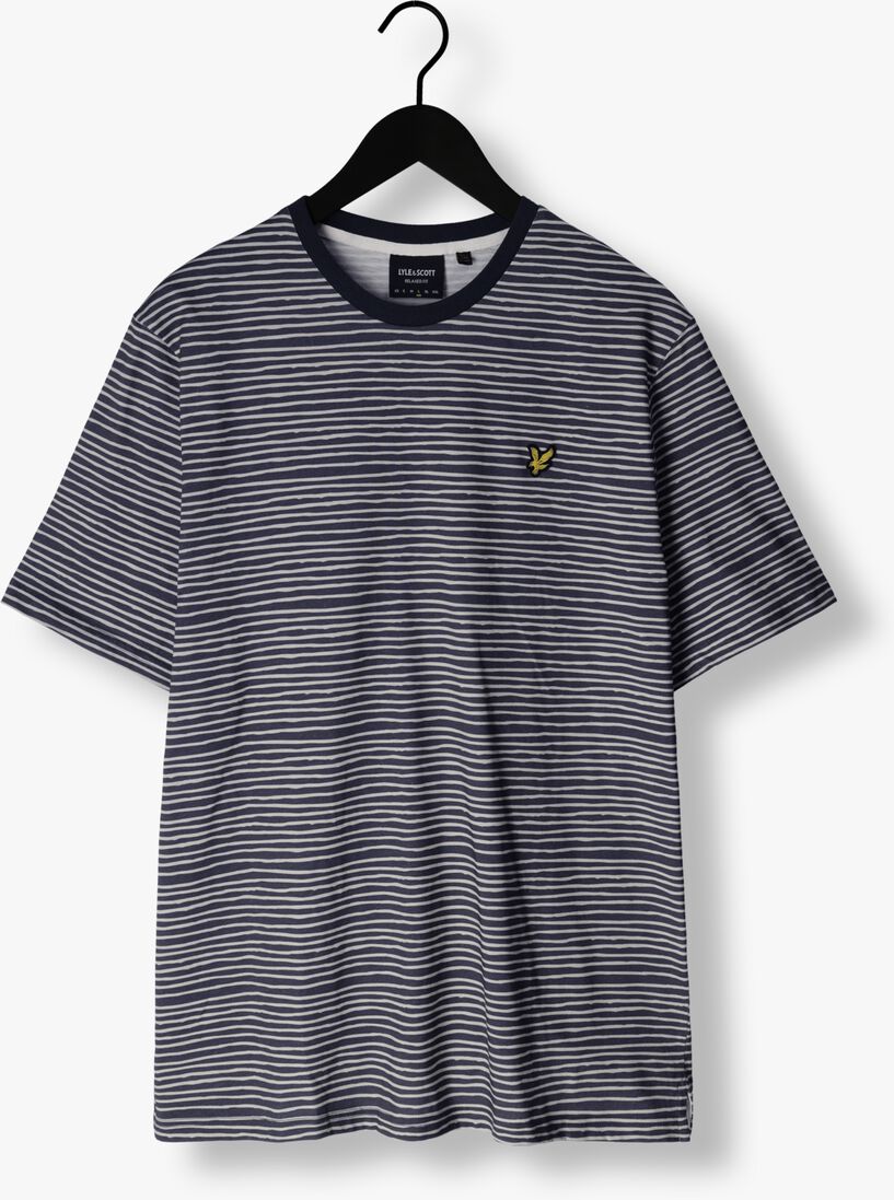LYLE & SCOTT donkerblauwe lyle & scott t-shirt breton stripe t-shirt