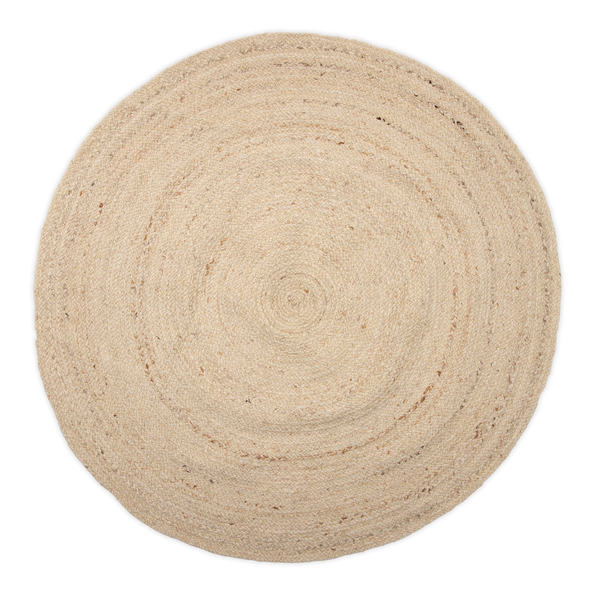 Mrcarpet Rond wollen vloerkleed labyrint beige|ivoor 240 rond