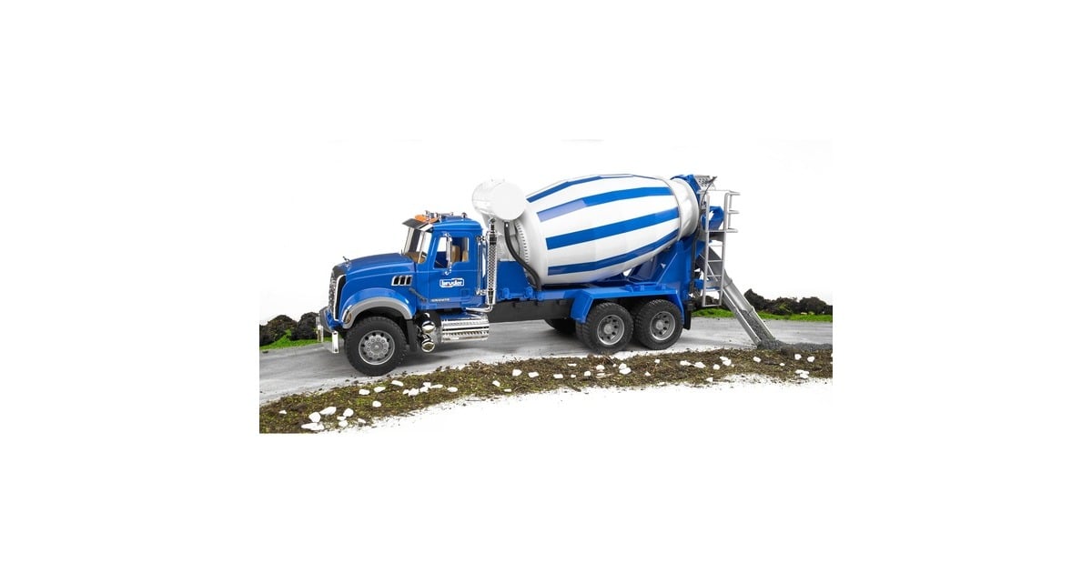 bruderMACK Granite truck met betonmixer Modelvoertuig  (02814)