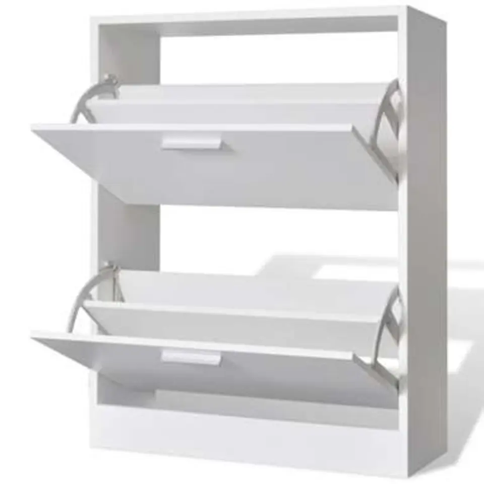 vidaXL - Houten Schoenenkast - Wit - Hout