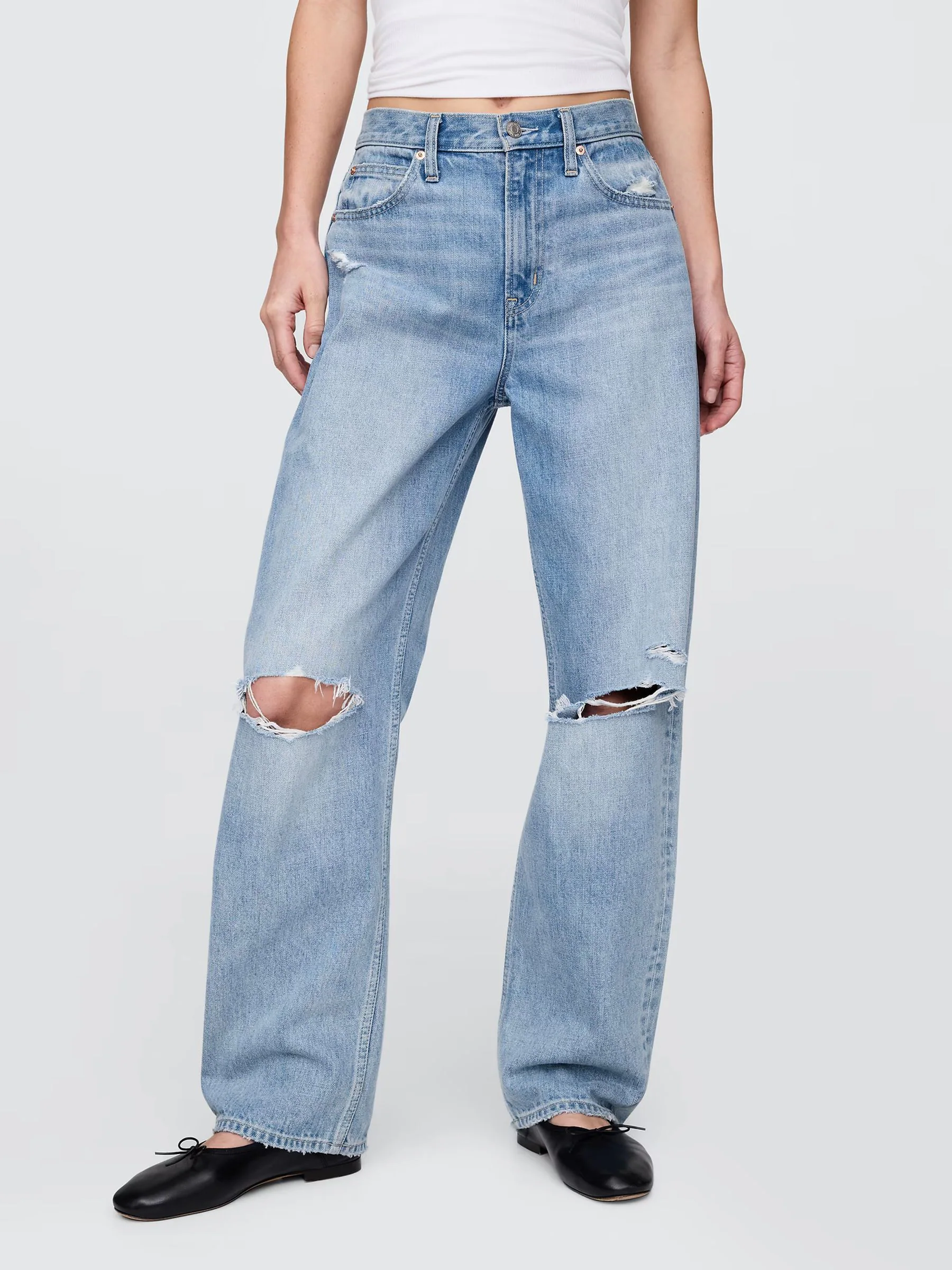 Gap jeans met hoge taille en toelopende pijpen
