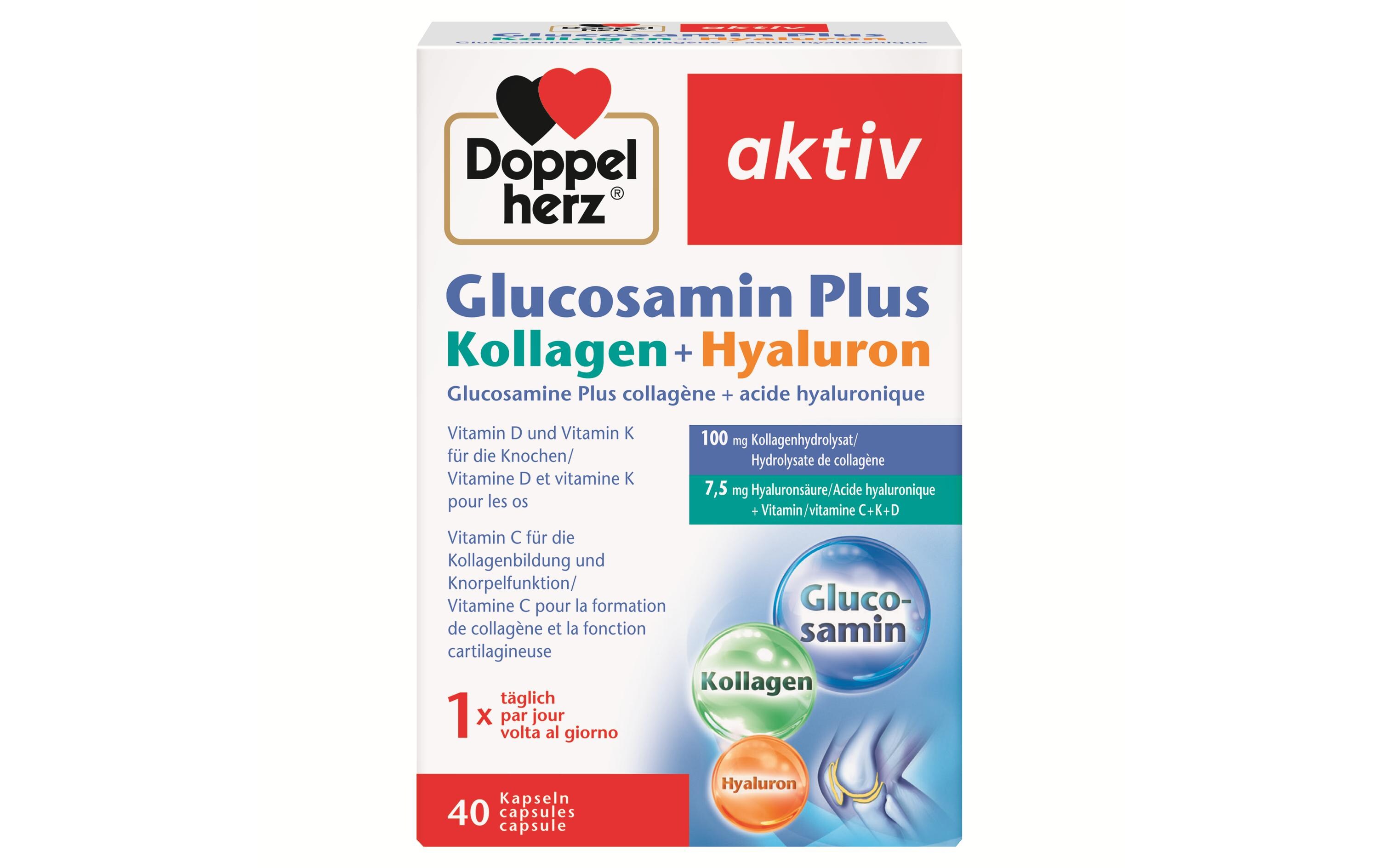 Glucosamin + Kollagen + Hyaluron 40 StückKapseln