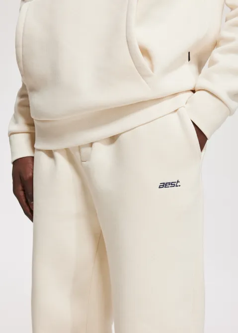 Sweatpants met merk print off-white (CREME.L)