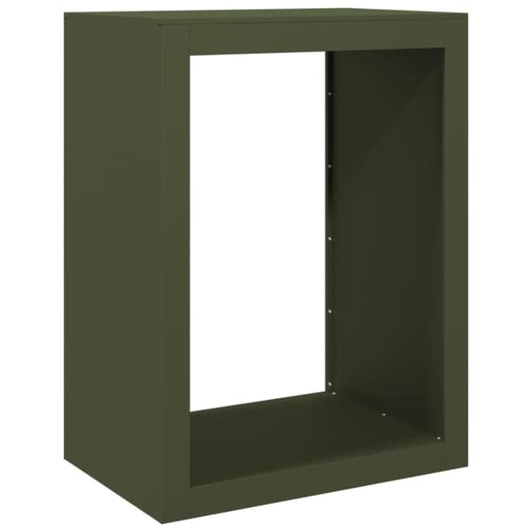 vidaXL Vedstativ grønn 60x40x100 cm stål
