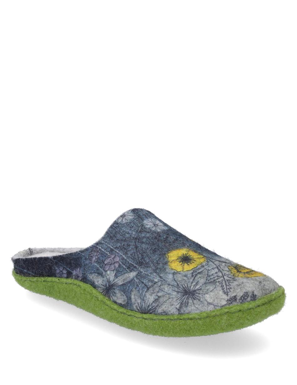 Hausschuh Marguerite 01, blau-multi