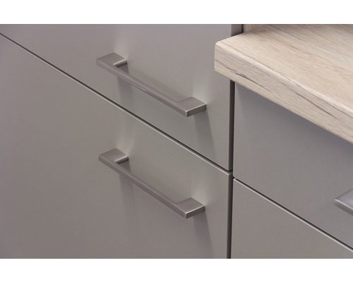 Flex Well enkele keuken met apparatuur Riva 190 cm kwartsiet cubanit san remo licht mat eiken gedemonteerd omkeerbaar versie 00010771