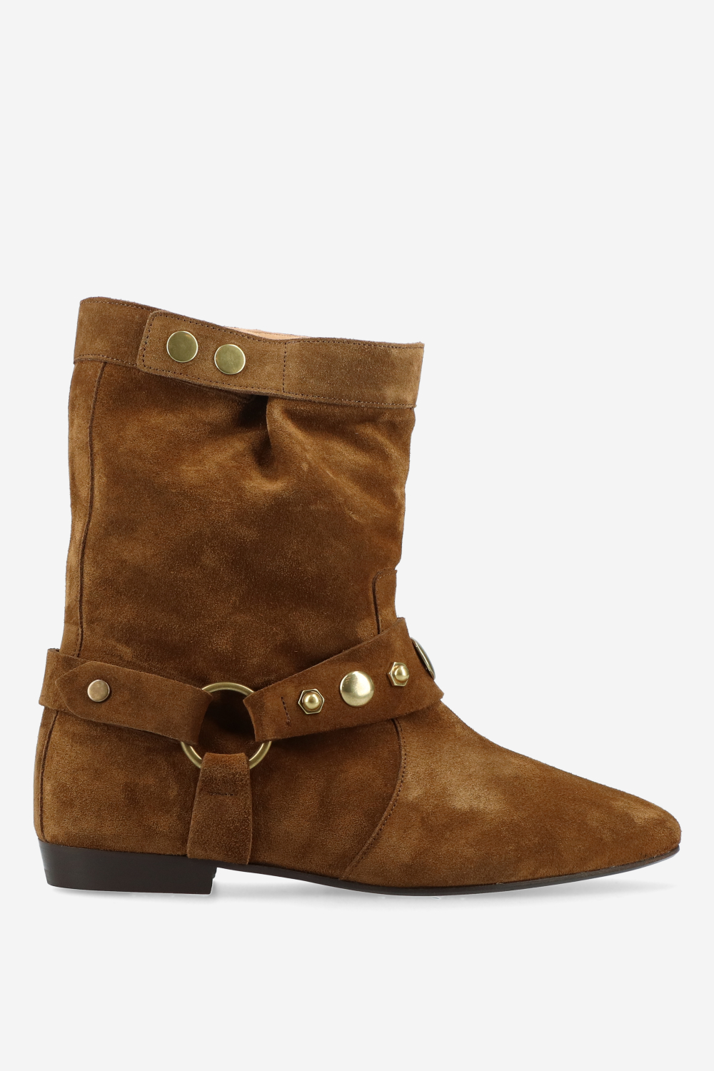 Stania flat-heeled suede boots
