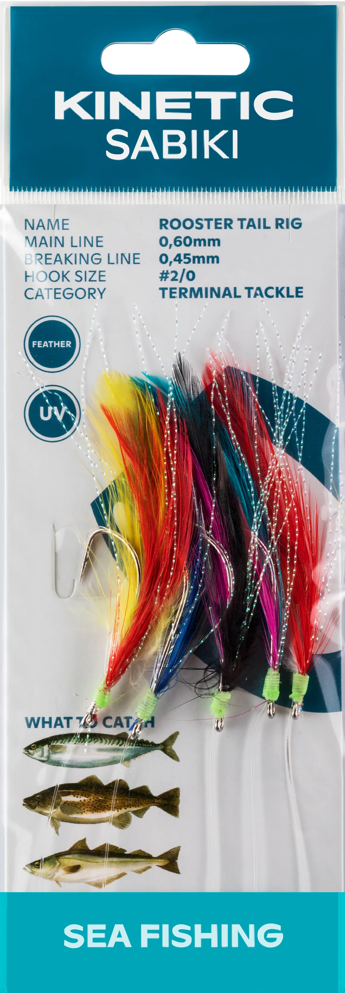 Kinetic Sabiki Rooster Tail #2/0