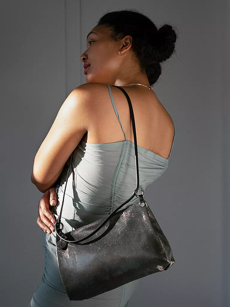INA KENT Ledertasche  - Mini Bag ORNAMENT ed. 2 silber