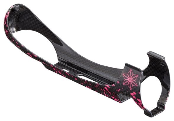 Porte Bidon Supacaz TriFly Carbon Neon Rose avec Bidon Aéro