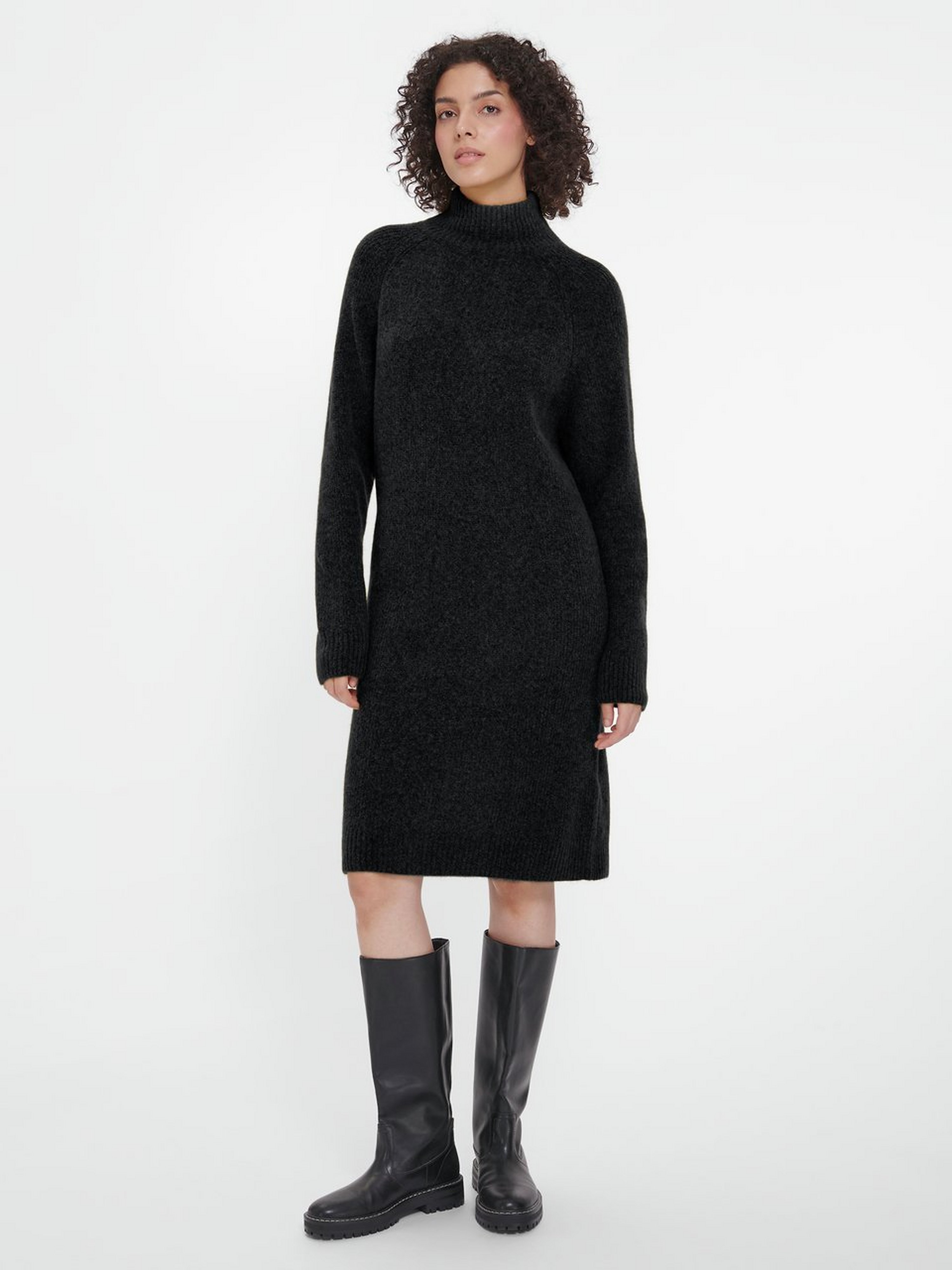 Strickkleid mit Stehkragen