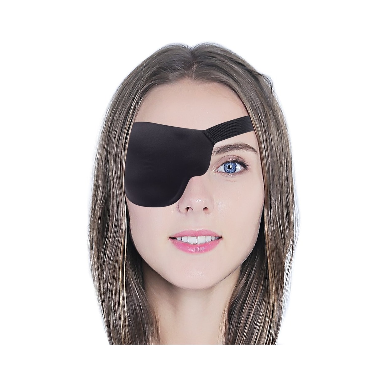3D øyemaske for høyre øye med justerbar spenne Sort