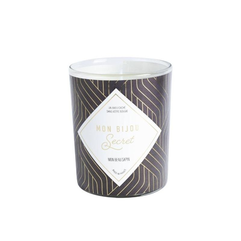 Bougie Bijou Bracelet doré - Parfum Balade en forêt - 40h