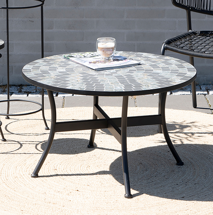 Loungebord Rom mosaik Ø76 cm - Sunlife