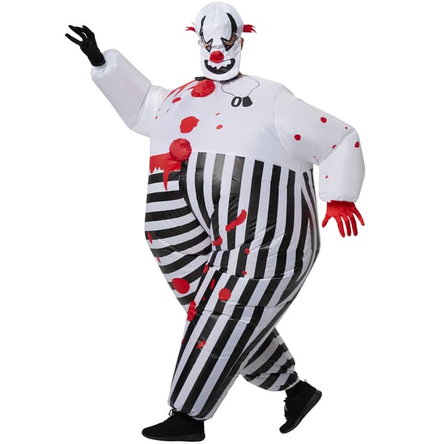Oppusteligt kostume Horror-klovn