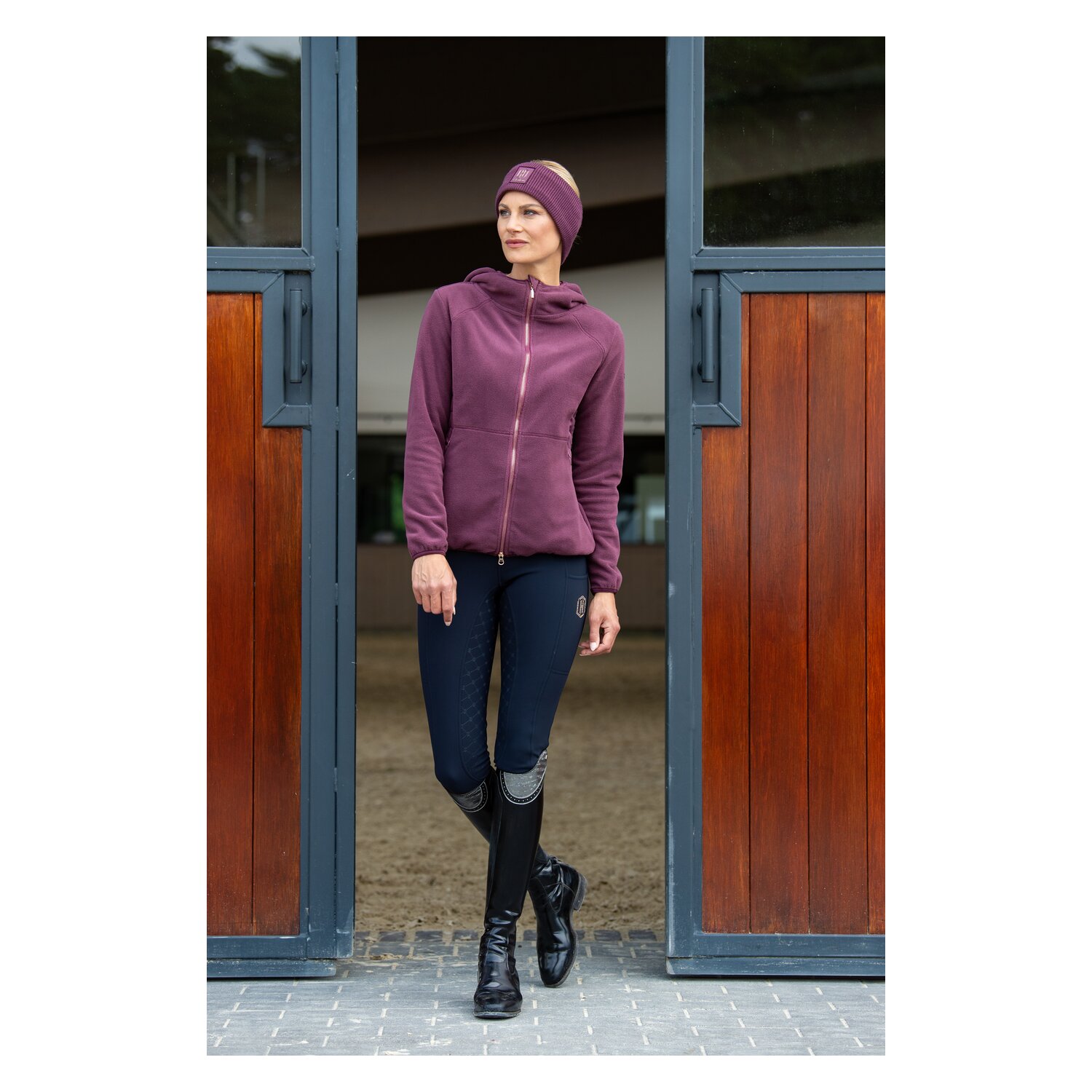 ESKADRON Heritage Fleecejacke Zip-Hood  - cassis