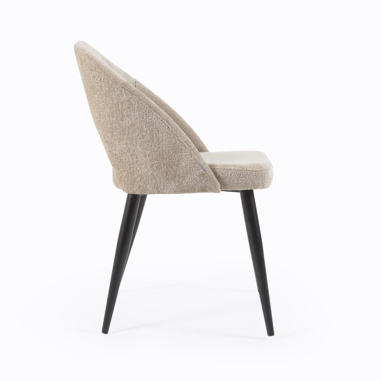 Kave Home Mael eetkamerstoel chenille beige