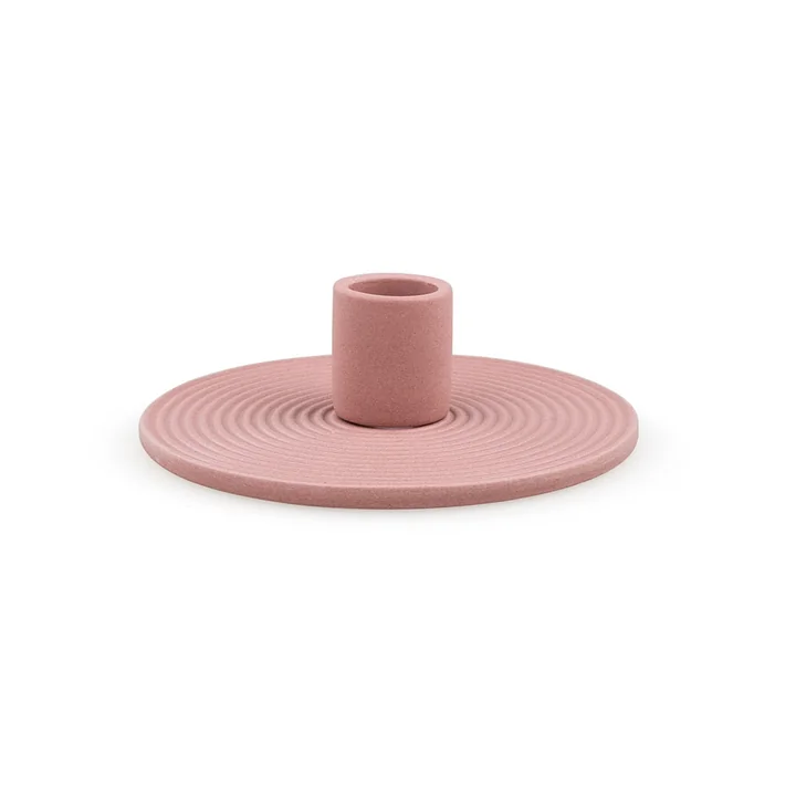Nuuck - Cirkler 01 Keramik Kerzenhalter Ø 12 x H 3,5 cm, ochre red