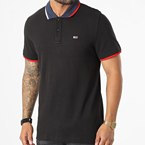 Polo Manches Courtes Regular Flag 5076 Noir